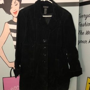 Bebe Suede leather black jacket size Large